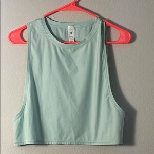 Lululemon Mint Green Sleeveless Crop Top size 8